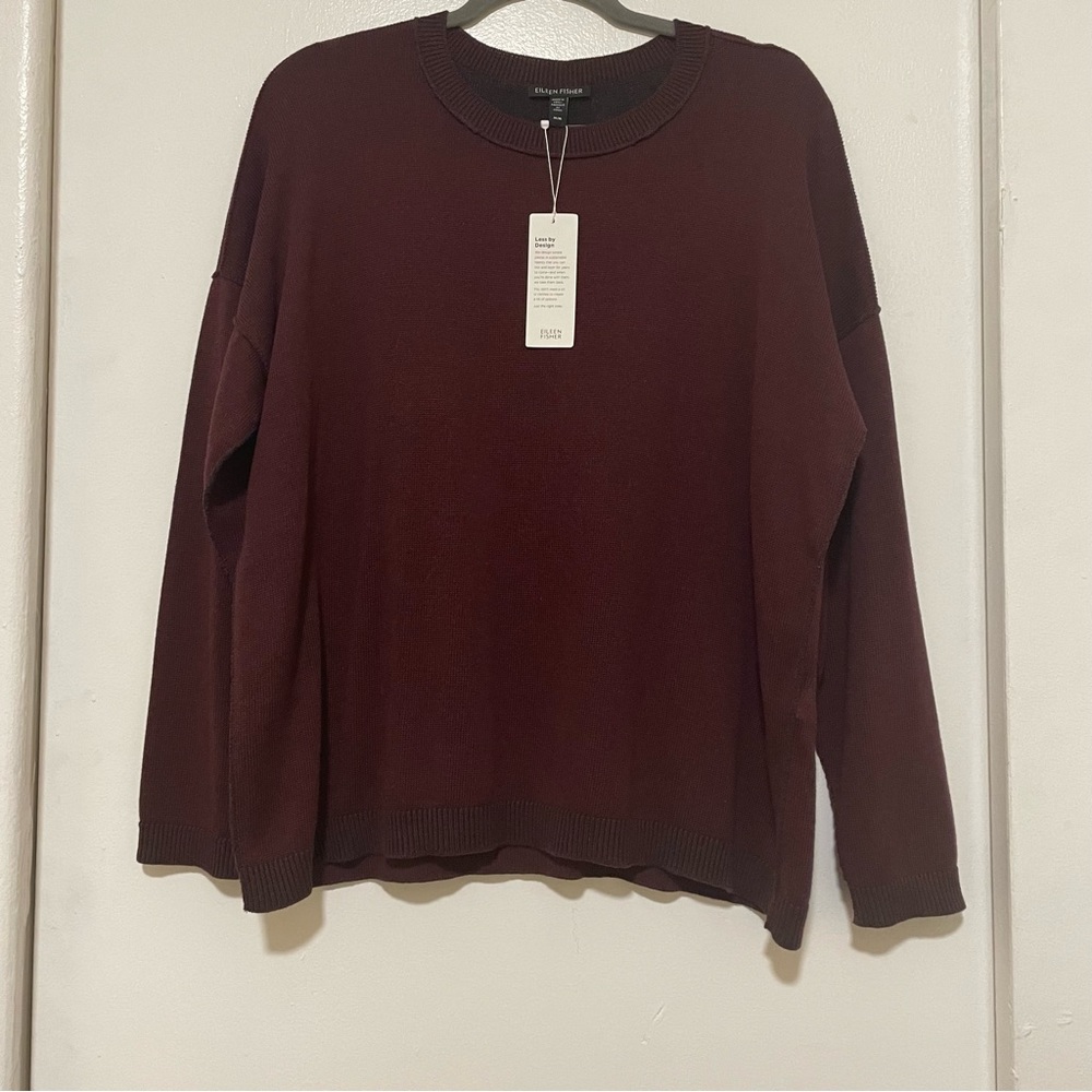 EILLEN Fisher Sweater Bordo Size Medium
